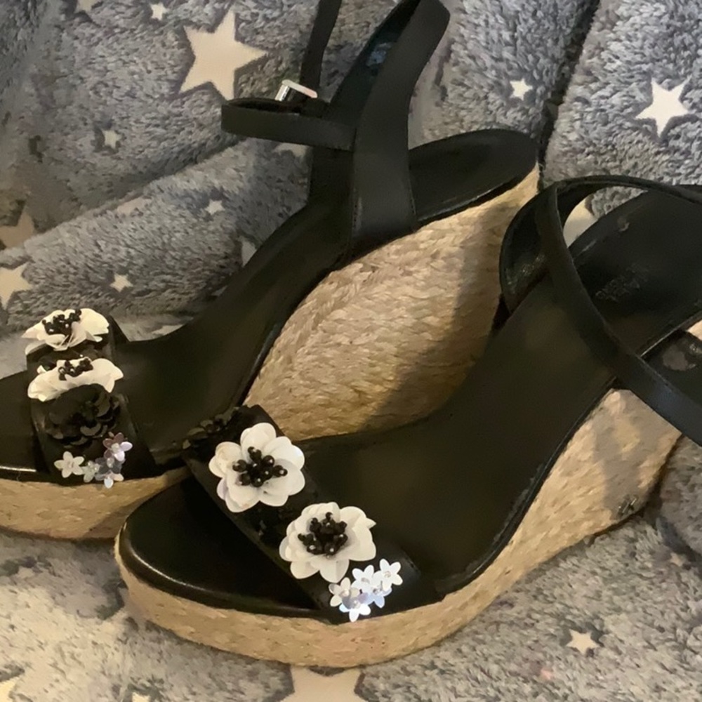 Michael Kors flower wedges.